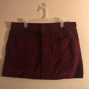 High-Waisted Festival Corduroy Skirt